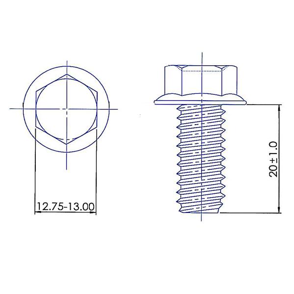 Thread rolling screws M8 x 20